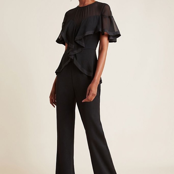 Anthropologie Harlyn Amaris Flutter-Sleeved Jumpsuit - Picture 1 of 16